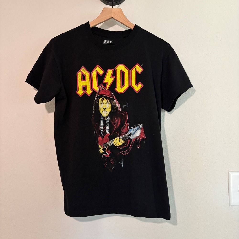Brisco Brands T-Shirt AC/DC Tour 96 Large Cotton Blend Black Rock Band Tee